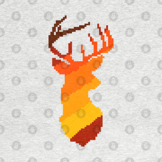 Pixel Art Deer Hunter Sunset for Deer Hunting by Contentarama